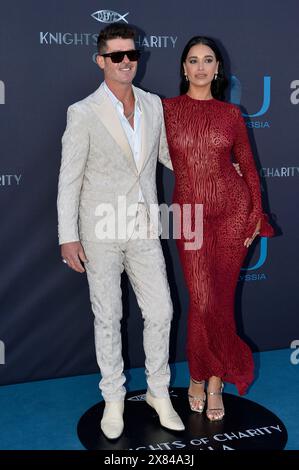 Robin Thicke und April Love Geary beim 'Chevaliers de la Charité' Gala-dîner während des Festival de Cannes 2024 / 77. Internationale Filmfestspiele von Cannes im le Palm Beach. Cannes, 22.05.2024 Banque D'Images