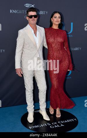 Robin Thicke und April Love Geary beim 'Chevaliers de la Charité' Gala-dîner während des Festival de Cannes 2024 / 77. Internationale Filmfestspiele von Cannes im le Palm Beach. Cannes, 22.05.2024 Banque D'Images