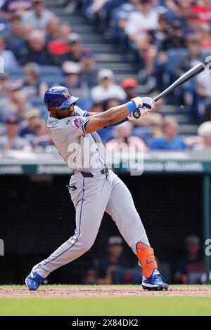 CLEVELAND, OH - 22 MAI : les New York mets outfielder Starling Marte (6) lors d'un match MLB contre les Guardians de Cleveland le 22 mai 2024 au progressive Field à Cleveland, Ohio. (Photo de Joe Robbins/image du sport) Banque D'Images