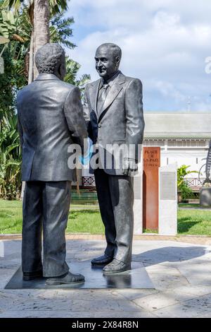 Nouméa, France. 23 mai 2024. Statue Jacques Lafleur Jean-Marie Tjibaou Centre ville Nouméa 23 mai crédit : Abaca Press/Alamy Live News Banque D'Images