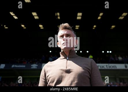 Photo du dossier datée du 04-05-2024 de Kieran McKenna. Les promotions consécutives d'Ipswich de League One à premier League - terminant deuxième de League One avec 98 points, puis dans la même position dans le Championnat avec 96 - ont placé le joueur de 38 ans dans le cadre du poste vacant de Chelsea. Date d'émission : mercredi 23 mai 2024. Banque D'Images