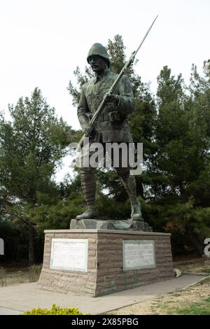 Canakkale, Turquie - 19 mars 2024 : photo du respect pour le Monument du soldat turc à Canakkale. Banque D'Images