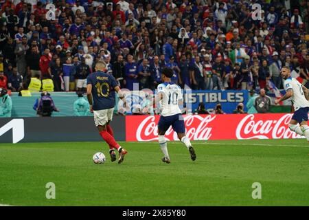 Doha, Qatar. 10e. Décembre 2022. Kilian Mbappe lors du match entre France vs Angleterre, quarts de finale, Coupe du monde de la FIFA Qatar 2022. Banque D'Images