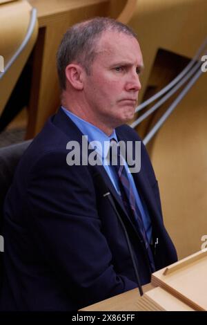 Édimbourg Écosse, Royaume-Uni 23 mai 2024. Michael Matheson MSP au Parlement écossais pour les questions du premier ministre. crédit sst/alamy live news Banque D'Images