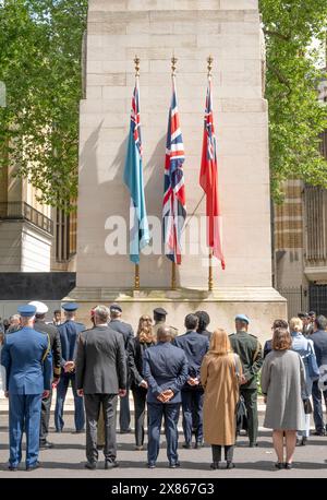 Londres, Royaume-Uni. 23 mai 2024. Cérémonie de la Journée des Casques bleus au cénotaphe de Whitehall pour commémorer la Journée internationale des Casques bleus de l'ONU 2024. Crédit : Phil Robinson/Alamy Live News Banque D'Images