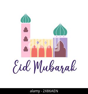 Eid al adha moubarak lettrage, Eid moubarak illustration Illustration de Vecteur