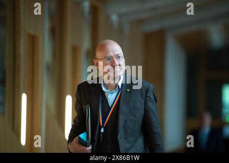 Édimbourg, Royaume-Uni. 23 mai 2024. SUR LA PHOTO : scènes de la session hebdomadaire des questions des premiers ministres (FMQ) à l'intérieur du couloir et de la salle de débat du Parlement écossais a Holyrood à Édimbourg. Crédit : Colin d Fisher crédit : Colin Fisher/Alamy Live News Banque D'Images