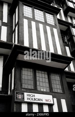 Staples Inn, High Holborn, ville de Londres, Londres, Angleterre, UK, GB. Banque D'Images