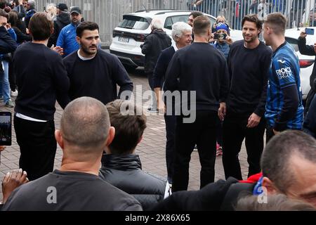 Bergame, Italie. 23 mai 2024. L'équipe Atalanta revient en Italie après la victoire du match de football de l'UEFA Europa League entre Atalanta BC et Bayer Leverkusen, Bergame, Italie - jeudi 23 mai 2024. Sport - Soccer . (Photo Alberto Mariani/LaPresse) crédit : LaPresse/Alamy Live News Banque D'Images