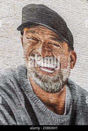 LIVERPOOL, ANGLETERRE - 19 MAI. 2024 : fresque du manager Jurgen Klopp Banque D'Images