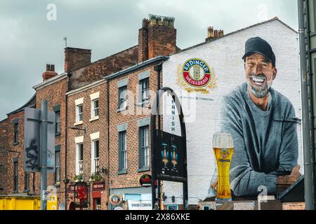 LIVERPOOL, ANGLETERRE - 19 MAI. 2024 : fresque du manager Jurgen Klopp Banque D'Images