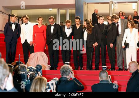 Laurent Lafitte, Dimitri Rassam, Julie de Bona, Alexandre de la Patelliere, Patrick mille, Pierre Niney, Anaïs Demoustier, Julien de Saint-Jean, Matthieu Delaporte, Vassili Schneider und Marie Narbonn BEI der Premiere des Kinofilms 'le Comte de Monte-Cristo' auf dem Festival de Cannes 2024 / 77. Internationale Filmfestspiele von Cannes im Palais des Festivals. Cannes, 22.05.2024 Banque D'Images