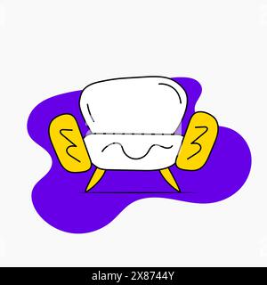 Icônes vectorielles chaise ou canapé. Intérieur de la maison. Un endroit pour se détendre à la maison. Canapé de style plat. Illustration de Vecteur