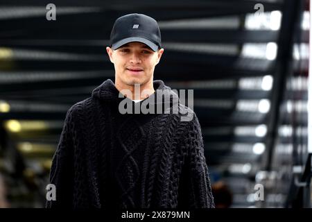 Monaco, Monaco. 23 mai 2024. Lando Norris de McLaren en avant-première du Grand Prix de F1 de Monaco sur le circuit de Monaco le 23 mai 2024 à Monte-Carlo, Monaco. Crédit : Marco Canoniero/Alamy Live News Banque D'Images