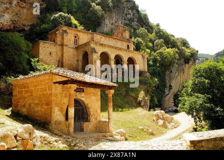 Chapelle de Santa Maria de la Hoz à Tobera, Burgos, Espagne Banque D'Images