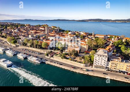 Die Altstadt von Zadar aus der Luft gesehen, Kroatien, Europe Banque D'Images