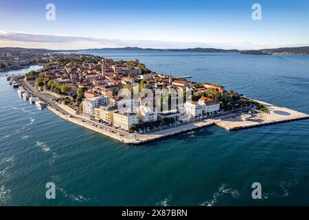 Die Altstadt von Zadar aus der Luft gesehen, Kroatien, Europe Banque D'Images