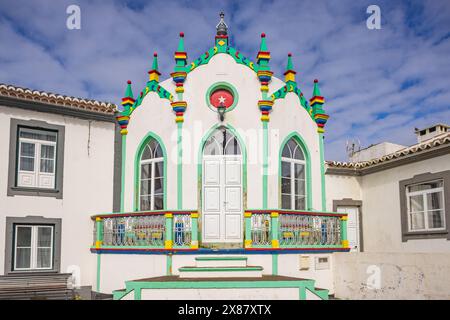 Serreta, Terceira, Açores, Portugal. Temple du Saint-esprit, connu sous le nom d'Imperio, à Seretta. Banque D'Images