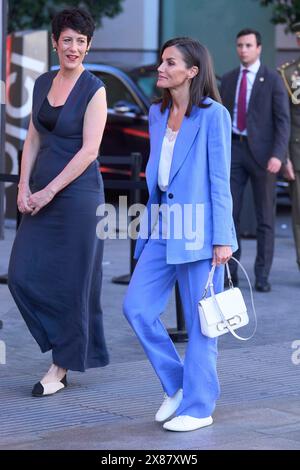 Madrid. Espagne. 20240523, Reine Letizia d'Espagne, Elma Saiz Delgado assiste à la première du documentaire "la science de la mort des femmes africaines - la science par les femmes" au cinéma Palacio de la Prensa le 23 mai 2024 à Madrid, Espagne Banque D'Images