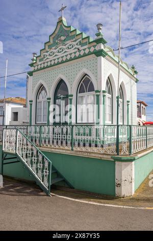 Altares, Terceira, Açores, Portugal. Temple du Saint-esprit, connu sous le nom d'Imperio, à Altares. Banque D'Images