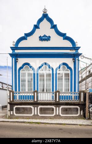 Lajes, Terceira, Açores, Portugal. Temple du Saint-esprit, connu sous le nom d'Imperio, à Lajes. Banque D'Images