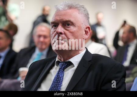 Londres, Royaume-Uni. 23 mai 2024. Lee Anderson, ancien président du Parti conservateur, assiste au lancement de la campagne électorale réformiste britannique à Londres. Le premier ministre Rishi Sunak a annoncé, une élection générale le 4 juillet 2024. (Photo Steve Taylor/SOPA images/SIPA USA) crédit : SIPA USA/Alamy Live News Banque D'Images