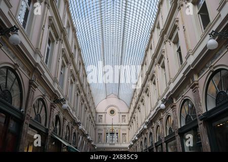 Les Galeries Royales Saint-Hubert ensemble de trois arcades vitrées Bruxelles, Belgique Banque D'Images