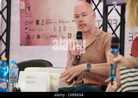 L'écrivain irlandais John Boyne au 29e festival international du livre et de la littérature Book World Prague, qui commence à Prague, République tchèque, le 23 mai 202 Banque D'Images