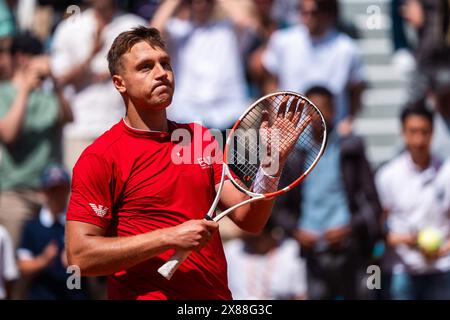 Hamad MEDJEDOVIC (SRB) lors du tournoi de tennis Roland-Garros 2024, ATP et WTA Grand Chelem le 23 mai 2024 au stade Roland-Garros à Paris - photo Alexandre Martins/DPPI crédit : DPPI Media/Alamy Live News Banque D'Images