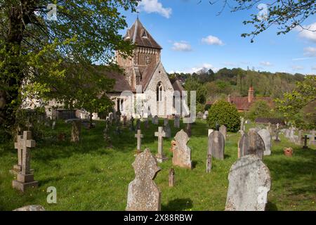 Église Saint-Laurent à Seale, NR Hogs Back, Farnham, Surrey, Angleterre Banque D'Images