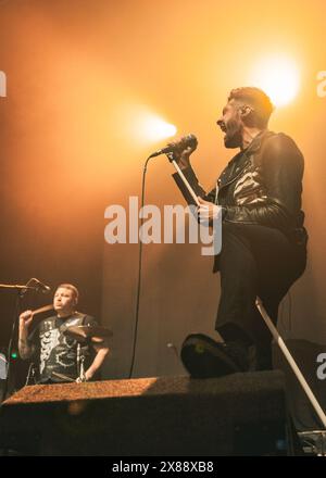 Glasgow, Écosse. 23 mai 2024. Saint Phnx soutient Twin Atlantic à l'O2 Academy Glasgow Twin Atlantic avec le soutien de Saint Phnx crédit : Raymond Davies / Alamy Live News Banque D'Images