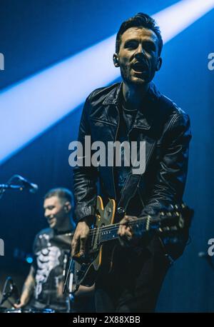 Glasgow, Écosse. 23 mai 2024. Saint Phnx soutient Twin Atlantic à l'O2 Academy Glasgow Twin Atlantic avec le soutien de Saint Phnx crédit : Raymond Davies / Alamy Live News Banque D'Images