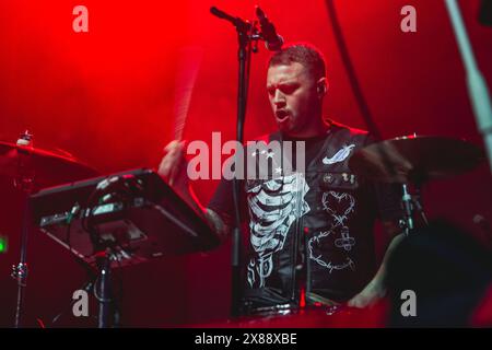 Glasgow, Écosse. 23 mai 2024. Saint Phnx soutient Twin Atlantic à l'O2 Academy Glasgow Twin Atlantic avec le soutien de Saint Phnx crédit : Raymond Davies / Alamy Live News Banque D'Images