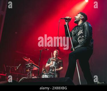 Glasgow, Écosse. 23 mai 2024. Saint Phnx soutient Twin Atlantic à l'O2 Academy Glasgow Twin Atlantic avec le soutien de Saint Phnx crédit : Raymond Davies / Alamy Live News Banque D'Images