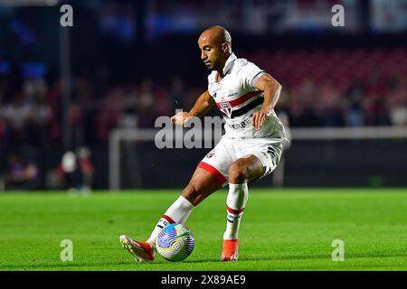 São Paulo (SP), 23/05/2024 - Soccer/ÁGUIA PAULO-Marabá DE São - Lucas Moura de São Paulo - match entre São Paulo x Águia de Marabá, valable pour trente tours de la Coupe du Brésil, tenue au stade MorumBIS, à São Paulo, dans la soirée de ce jeudi 23. (Photo : Eduardo Carmim/Alamy Live News) Banque D'Images