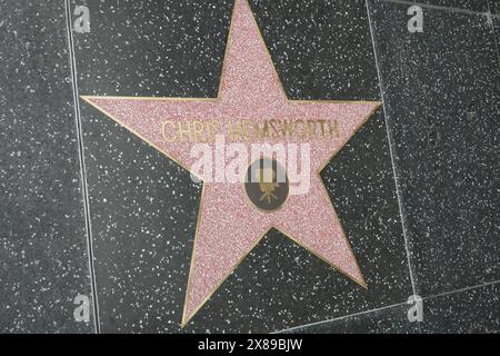 Los Angeles, Californie, USA 23 mai 2024 acteur Chris Hemsworth Hollywood Walk of Fame Star, cérémonie aujourd'hui sur Hollywood Blvd le 23 mai 2024 à Los Angeles, Californie, USA. Photo de Barry King/Alamy Stock photo Banque D'Images