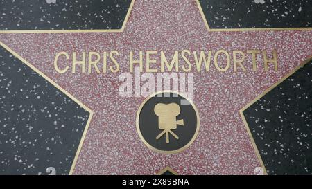 Los Angeles, Californie, USA 23 mai 2024 acteur Chris Hemsworth Hollywood Walk of Fame Star, cérémonie aujourd'hui sur Hollywood Blvd le 23 mai 2024 à Los Angeles, Californie, USA. Photo de Barry King/Alamy Stock photo Banque D'Images