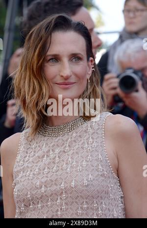 23 mai 2024, Cannes, France : CANNES, FRANCE - 23 MAI : Camille Cottin assiste au tapis rouge ''L'amour Ouf'' lors du 77e Festival de Cannes au Palais des Festivals le 23 mai 2024 à Cannes, France. (Crédit image : © Frederick Injimbert/ZUMA Press Wire) USAGE ÉDITORIAL SEULEMENT! Non destiné à UN USAGE commercial ! Banque D'Images