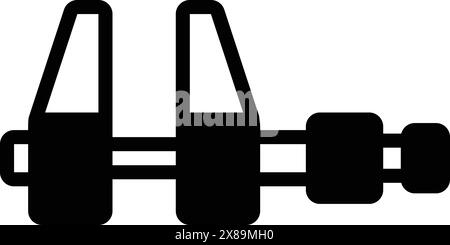 Icône pour micromètre, centimètre Illustration de Vecteur