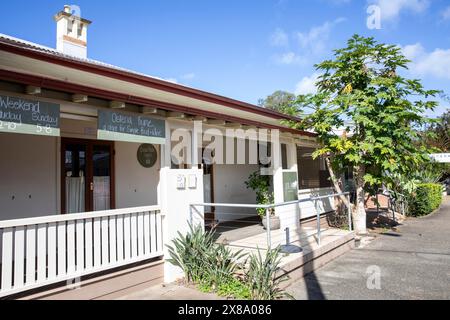 Osteria Fiume, restaurant dans le centre-ville de Bellingen, région de Nouvelle-Galles du Sud, Australie Banque D'Images