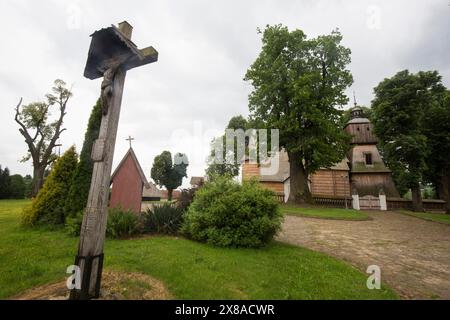 ÉGLISES EN BOIS POLOGNE Banque D'Images