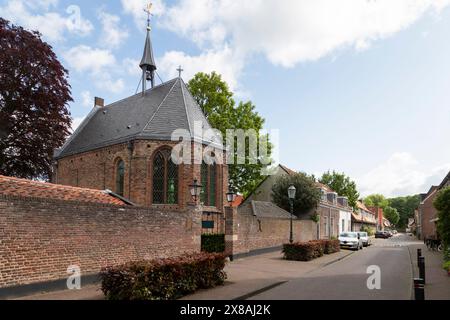 Sint Rochuskapel, chapelle médiévale de la cour Hofje de Poth à Amersfoort. Banque D'Images