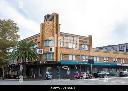 Tamworth centre-ville et le Central Hotel dans Peel Street, Tamworth est le berceau de la musique country en Australie,2024 Banque D'Images