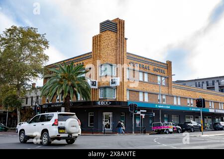 Tamworth centre-ville et le Central Hotel dans Peel Street, Tamworth est le berceau de la musique country en Australie,2024 Banque D'Images