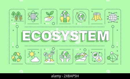 Concept de mot vert d'écosystème Illustration de Vecteur