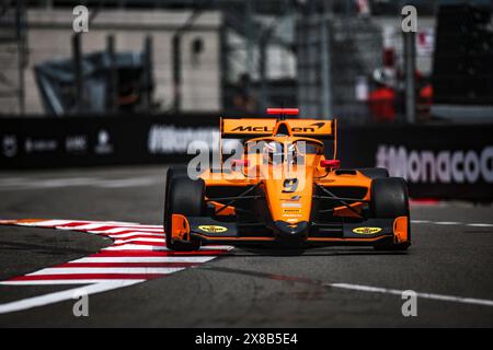 09 DUNNE Alex (irl), MP Motorsport, Dallara F3 2019, action lors de la 4ème manche du Championnat FIA de formule 3 2024 du 23 au 26 mai 2024 sur le circuit de Monaco, à Monaco - photo Eric Alonso / DPPI Banque D'Images