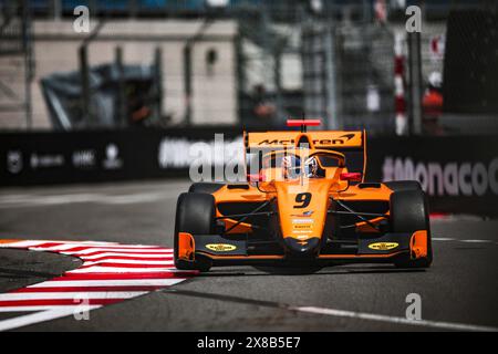 09 DUNNE Alex (irl), MP Motorsport, Dallara F3 2019, action lors de la 4ème manche du Championnat FIA de formule 3 2024 du 23 au 26 mai 2024 sur le circuit de Monaco, à Monaco - photo Eric Alonso / DPPI Banque D'Images