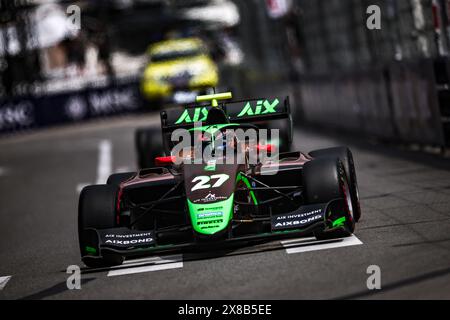 27 TBA, PHM AIX Racing, Dallara F3 2019, action lors de la 4ème manche du Championnat FIA de formule 3 2024 du 23 au 26 mai 2024 sur le circuit de Monaco, à Monaco - photo Eric Alonso / DPPI Banque D'Images