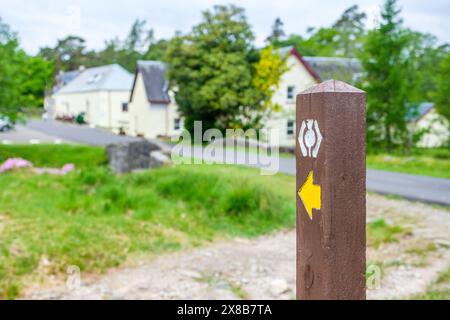 La West Highland Way à l'hôtel Inveroran, près du pont d'Orchy, en Écosse Banque D'Images