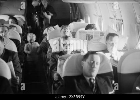 Réel 08- 1948 : la future route sur la mer. Un vol avec Scandianvian Airlines (SAS) de Copenhague à New York. Photo : Per Bratland / Aktuell / NTB ***la photo n'est pas traitée*** le texte de cette image est traduit automatiquement Banque D'Images